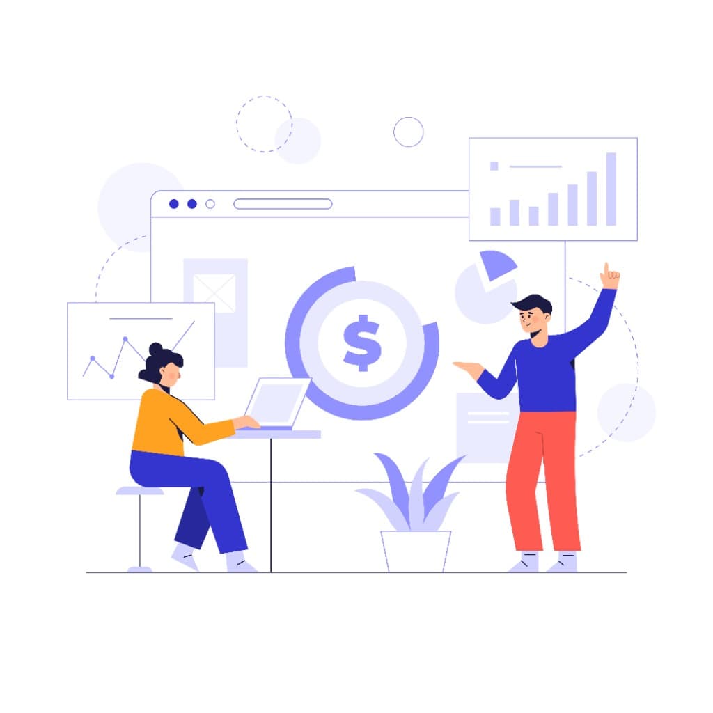 Ilustração de gestão e auditoria no Google Meu Negócio